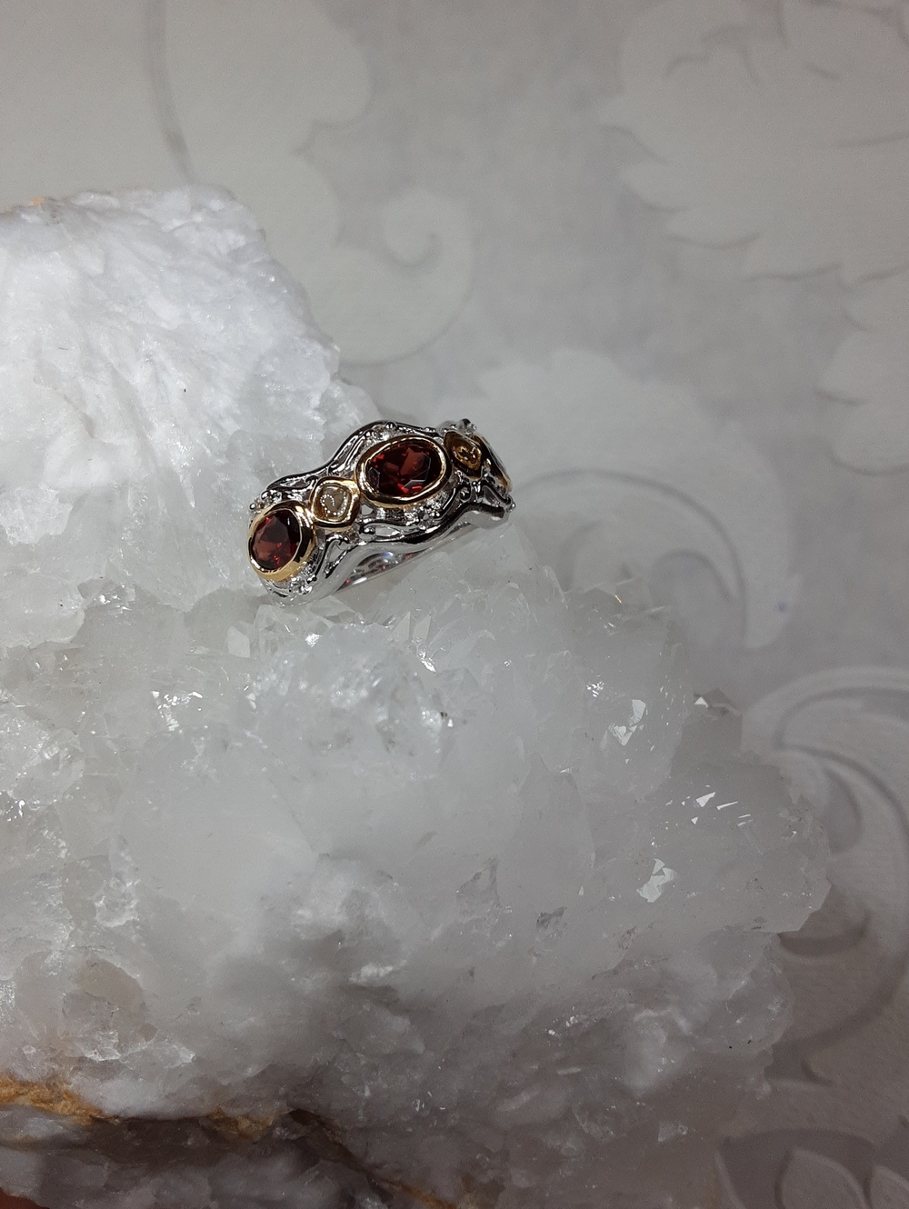 925 multi gemstone ring.